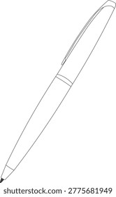 This simple and elegant pen outline illustration represents creativity, writing, and everyday office use. Designed with clean lines and a minimal style, it works perfectly for icons, educational content, stationery designs, and branding projects. Ideal for both digital and print use, this vector-style artwork brings a modern and professional touch to any design.