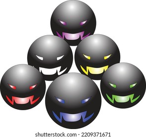 this is a simple full color halloween ghost ball collection vector