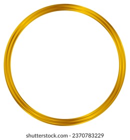 Este es un simple marco de círculo dorado, y puedes usarlo para tu asombroso diseño.