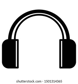 This simple headphone icon flat style for web design
