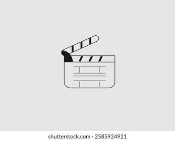 This is a simple illustration of a clapperboard