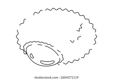 This is a simple illustration of curry bread.