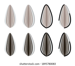 Esta es una simple ilustración de una semilla seca de girasol