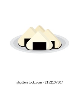 this is a simple illustration of onigiri