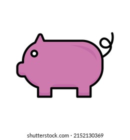 this is a simple illustration of a pig