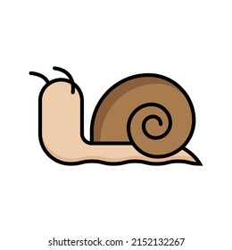 this is a simple illustration of a snail