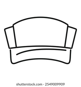 This simple line icon of a nurse's hat represents healthcare professionals and the medical field