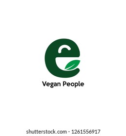 This is a simple logo vegan with head human eat leaf. Means this logo isvegan lovers.  Suitable for those of you who like simple designs. You can use this logo design for your needs. Like organization