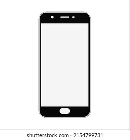 
Esta es una simple y minimalista imagen vectorial de teléfono celular en blanco y negro