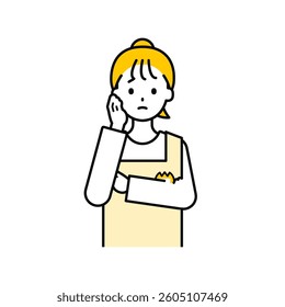 This is a simple "nursery teacher" upper body pose illustration.