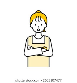 This is a simple "nursery teacher" upper body pose illustration.