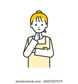 This is a simple "nursery teacher" upper body pose illustration.