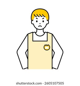 This is a simple "nursery teacher" upper body pose illustration.
