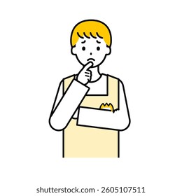 This is a simple "nursery teacher" upper body pose illustration.