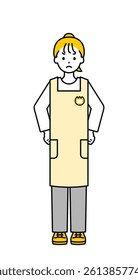 This is a simple "nursery teacher" whole body pose illustration.
