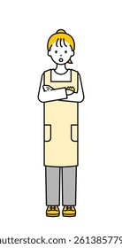 This is a simple "nursery teacher" whole body pose illustration.