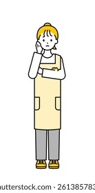 This is a simple "nursery teacher" whole body pose illustration.