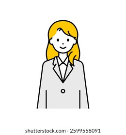 This is a simple "office worker" upper body pose illustration.