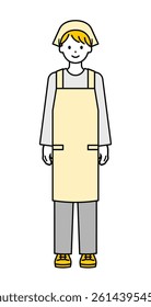 This is a simple "part-time job" whole body pose illustration.