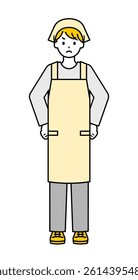 This is a simple "part-time job" whole body pose illustration.