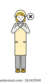 This is a simple "part-time job" whole body pose illustration.