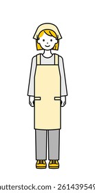 This is a simple "part-time job" whole body pose illustration.