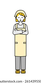 This is a simple "part-time job" whole body pose illustration.