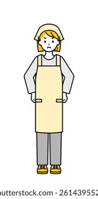 This is a simple "part-time job" whole body pose illustration.