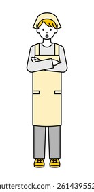 This is a simple "part-time job" whole body pose illustration.