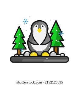 this is a simple penguin illustration