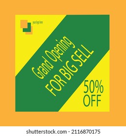 Este es un simple diseño de afiches para la apertura de tiendas y grandes ventas.