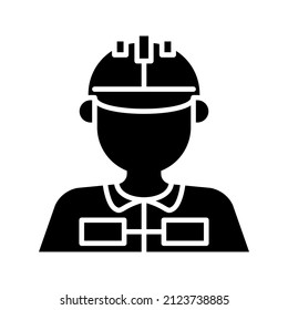 this is a simple profession avatar icon with glyph style