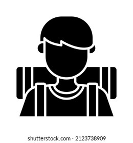 this is a simple profession avatar icon with glyph style