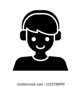 this is a simple profession avatar icon with glyph style
