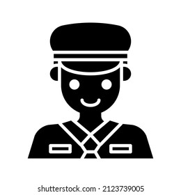 this is a simple profession avatar icon with glyph style