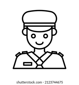 this is a simple profession avatar icon with outline style