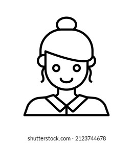 this is a simple profession avatar icon with outline style