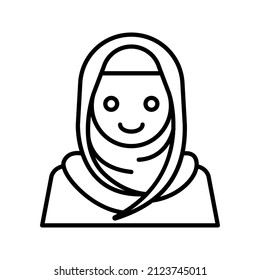 este es un ícono de avatar de profesión simple con estilo de contorno