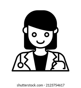 this is a simple profession avatar icon with semi solid style