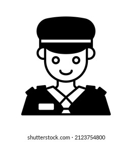 this is a simple profession avatar icon with semi solid style