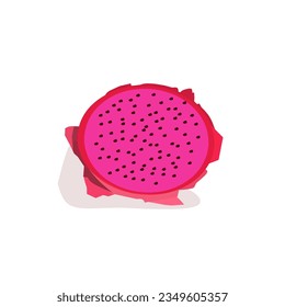 this is a simple red dragon fruit drawing 