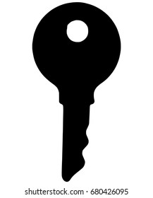 This simple, rounded key vector was made using my photo of an old, used key. 