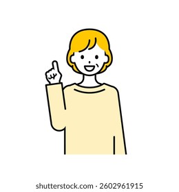 This is a simple "senior" upper body pose illustration.
