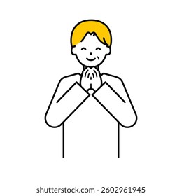 This is a simple "senior" upper body pose illustration.