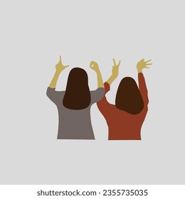 This is a simple sign language illustration 