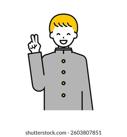 This is a simple “student” student's upper body pose illustration.