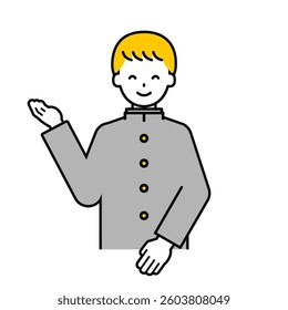 This is a simple “student” student's upper body pose illustration.