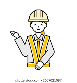 This is a simple "traffic director" upper body pose illustration.