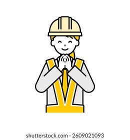 This is a simple "traffic director" upper body pose illustration.