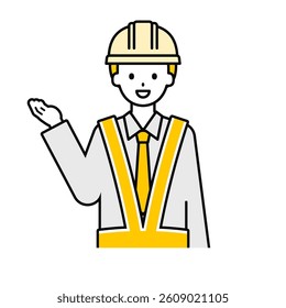 This is a simple "traffic director" upper body pose illustration.